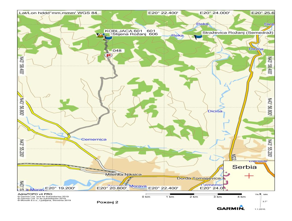 Rogoj Mapa Рожањ | Planinarski savez Srbije